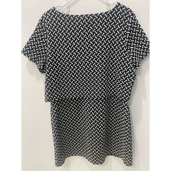 Atmosphere black and white geo patterned dress size 10 - Picture 4 of 5
